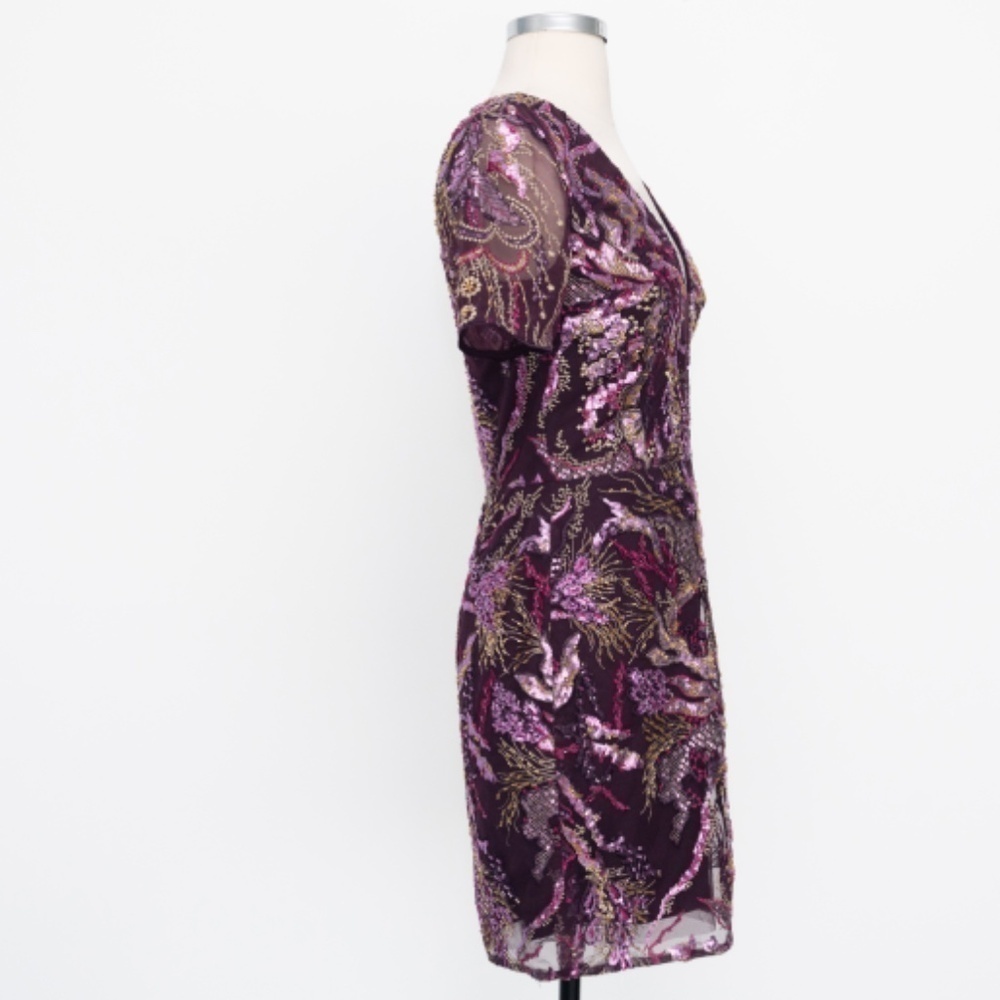 Dress The Population Floral Sequin Embroidery Mini‎ Dress - Picture 6 of 13